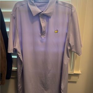 Masters Lavender Striped Men's Golf Polo Shirt